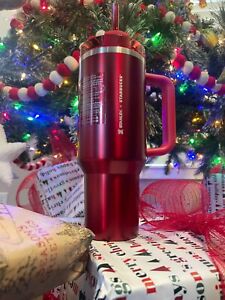 Stanley x Starbucks Holiday Red  40oz Tumbler Cup - 2023 Limited Edition - Sold on eBay November 26th, 2023 for $160.00 (26 bids) 