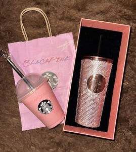 Blackpink X Starbucks Rhinestone Tumbler Bundle ? LIMITED EDITION - Sold on eBay August 20th, 2023 for $330.00