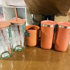 2024 5pc:NEW STARBUCKS Recycled Sustainable Triangle Terracotta Orange/Brown - Sold on eBay April 11th, 2024 for $157.50