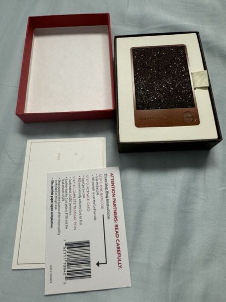 New Starbucks 2016 Brown Swarovski Crystal Limited Edition Metal Gift Card - Sold on eBay November 1st, 2024 for $500.00