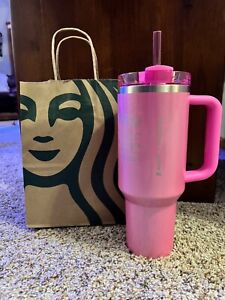 STANLEY x STARBUCKS Exclusive Tumbler Mug 40 OZ Pink New 2024 SAME DAY FREE SHIP - Sold on eBay January 9th, 2024 for $280.00 (22 bids) 