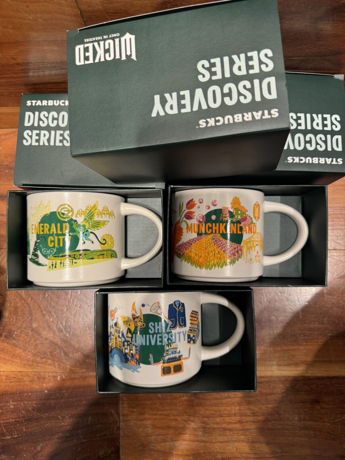 Universal Studios Starbucks 2024 Wicked Discovery Series 3 Mugs Munchkinland - Sold on eBay November 27th, 2024 for $169.00