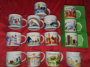 LOT  14 - Starbucks You Are Here Collectible Mug Cambridge Alaska Montreal Cali - Sold on eBay August 19th, 2023 for $150.00