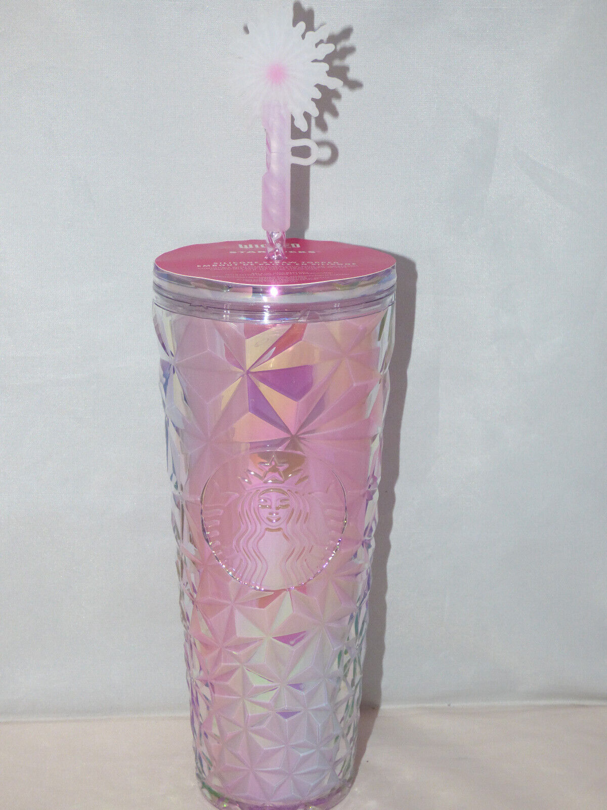 Wicked + Starbucks - 2024 Glinda Prism Cold Cup + Straw Topper - 24 oz - Sold on eBay November 30th, 2024 for $99.95