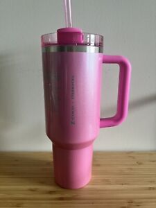 Stanley x Starbucks Exclusive 2024 Pink 40oz Tumbler In Hand - Sold on eBay January 8th, 2024 for $305.00 (18 bids) 