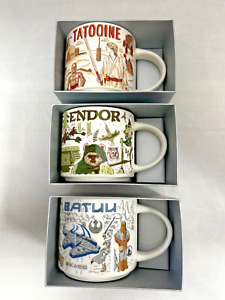NIB Starbucks Been There Series 2021 Star Wars Mug Set - Tatooine Endor Batuu - Sold on eBay January 10th, 2024 for $300.00