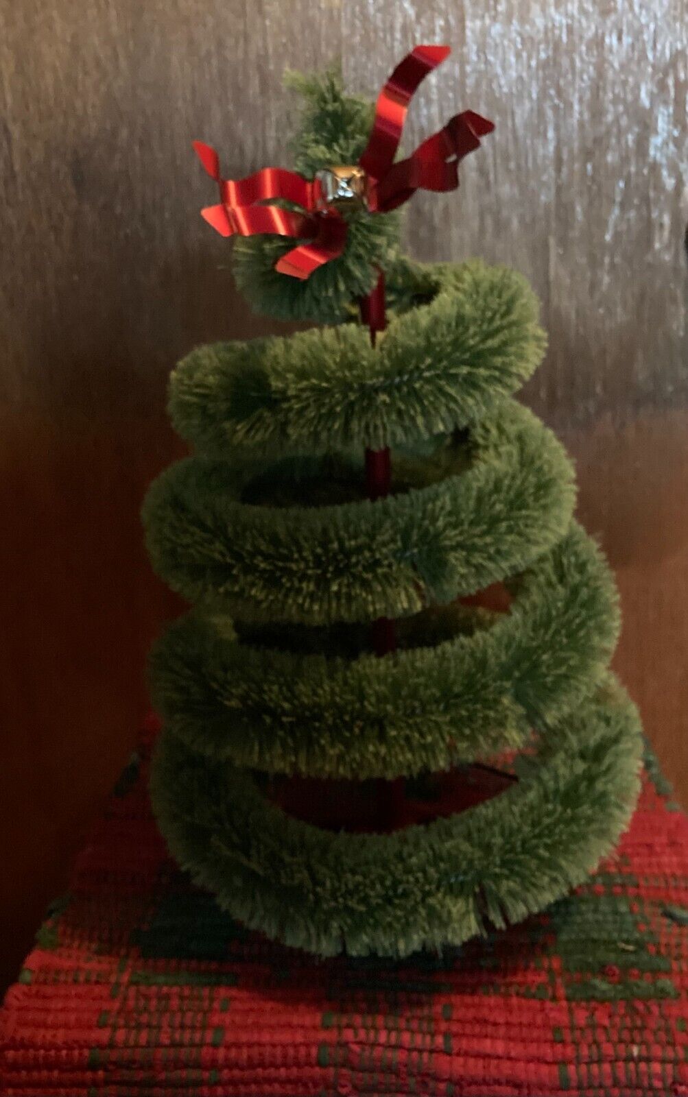 Starbucks * Store Display * CHRISTMAS Green Bottle Brush Tree * 16" tall * RARE - Sold on eBay November 18th, 2024 for $99.99
