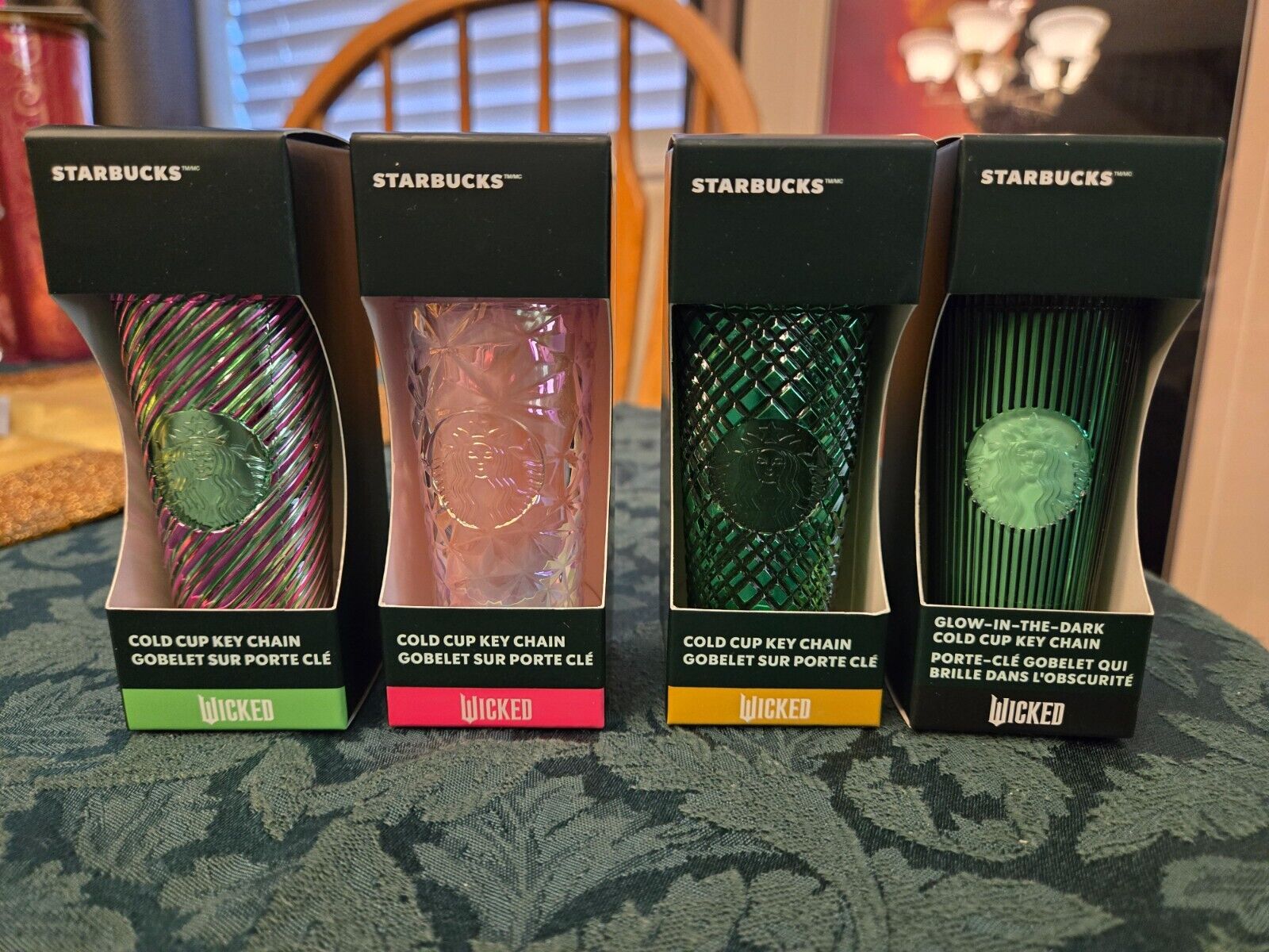 Starbucks NWT Wicked Keychain FULL SET OF 4 Elphaba Glinda Emerald City & Swirl! - Sold on eBay January 12th, 2025 for $77.00 (13 bids) 