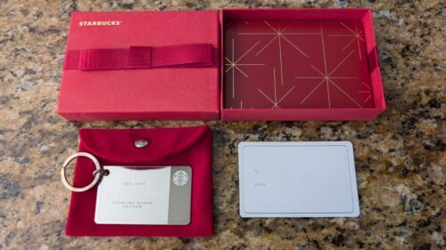 ***Starbucks Sterling SILVER Key Chain Gift Card 2014 LIMITED ED $50 BALANCE*** - Sold on eBay October 12th, 2024 for $159.99