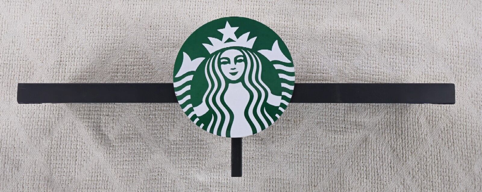 Starbucks Coffee Store Metal Round Display Stand Sign Double Sided 6” 23" Shelf! - Sold on eBay December 11th, 2024 for $79.99