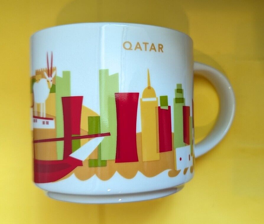 QATAR STARBUCKS You Are Here (YAH) 14oz Mug, New, Fast Shipping from US