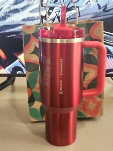 Starbucks + Stanley Holiday 2023 Collab (40 oz) Red Tumbler Mug - Sold on eBay November 13th, 2023 for $132.50 (27 bids) 