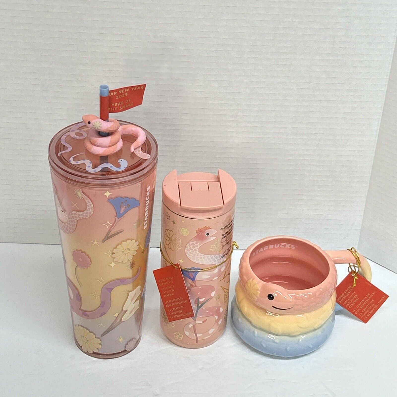 2025 Starbucks Year Of The Snake FULL COLLECTION LOT  Lunar  New 3 Piece Set - Sold on eBay February 2nd, 2025 for $119.99