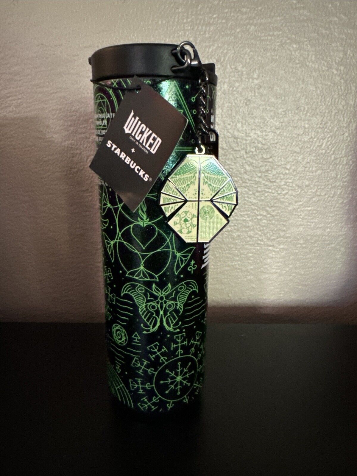 Wicked X Starbucks 16 Oz Stainless Steel Vacuum Sealed Tumbler Elphaba Thermos - Sold on eBay December 14th, 2024 for $79.99