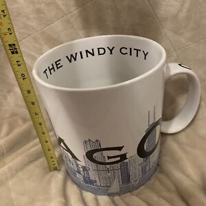 2002 GIANT CHICAGO SKYLINE SERIES ONE STARBUCKS BARISTA COFFEE MUG 2.5 Gallons