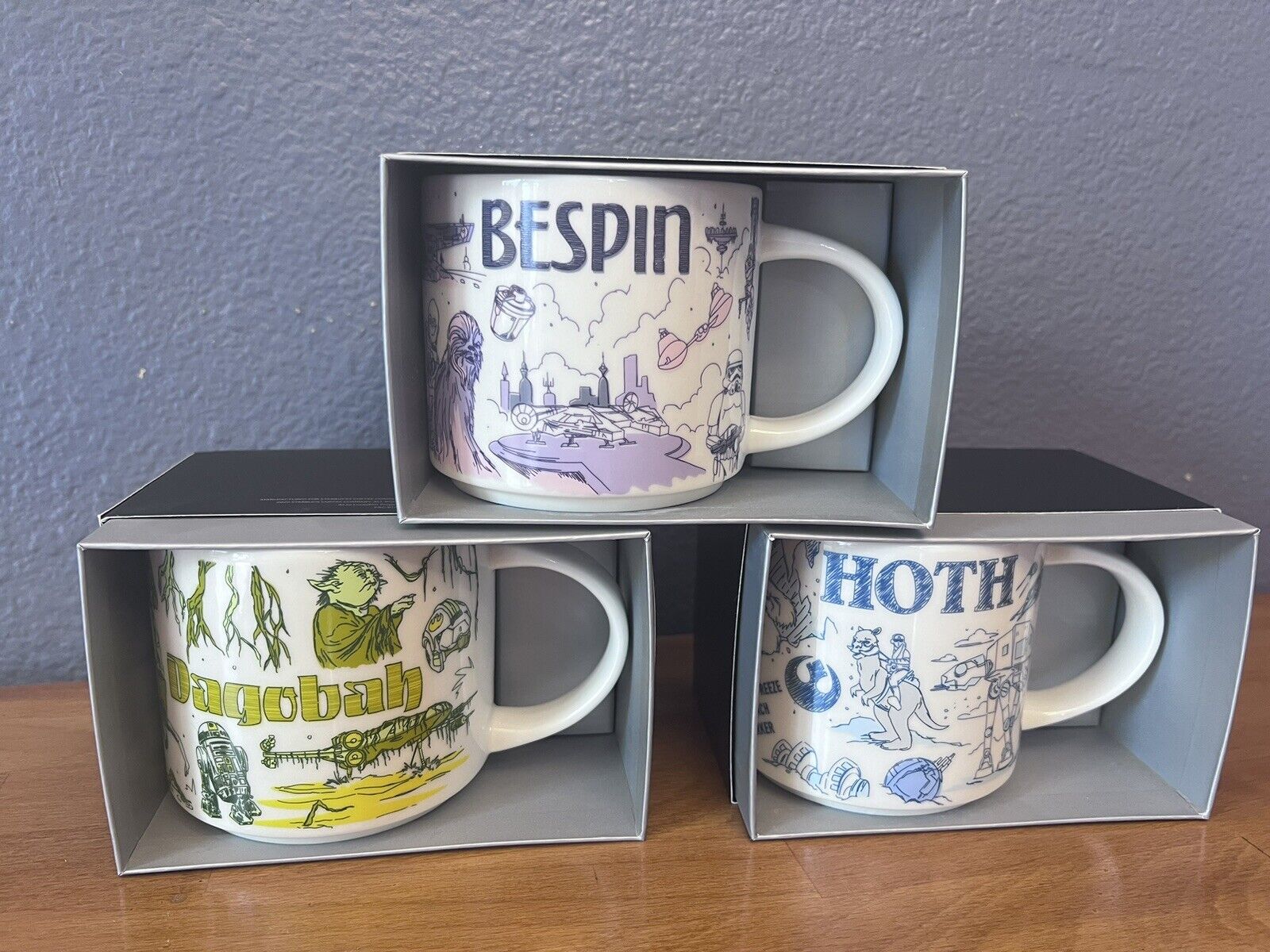 Starbucks Been There Series 2020 Star Wars Hoth Bespin Dagobah Mug Set NIB - Sold on eBay December 13th, 2024 for $449.00