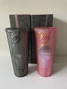 Starbucks Korea X Black Pink Collaboration Stud Cold Cup 710ml Pink & Black Set - Sold on eBay August 29th, 2023 for $145.00