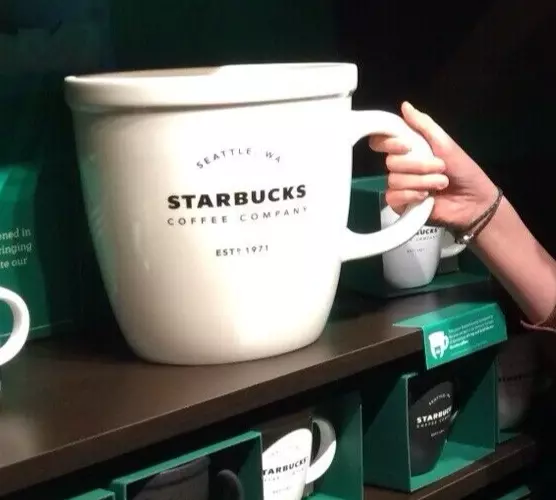 Starbucks Giant Abbey Classic Ceramic Coffee Mug 138 oz (1 Gallon) Limited Ed. - Sold on eBay May 3rd, 2025 for $699.99