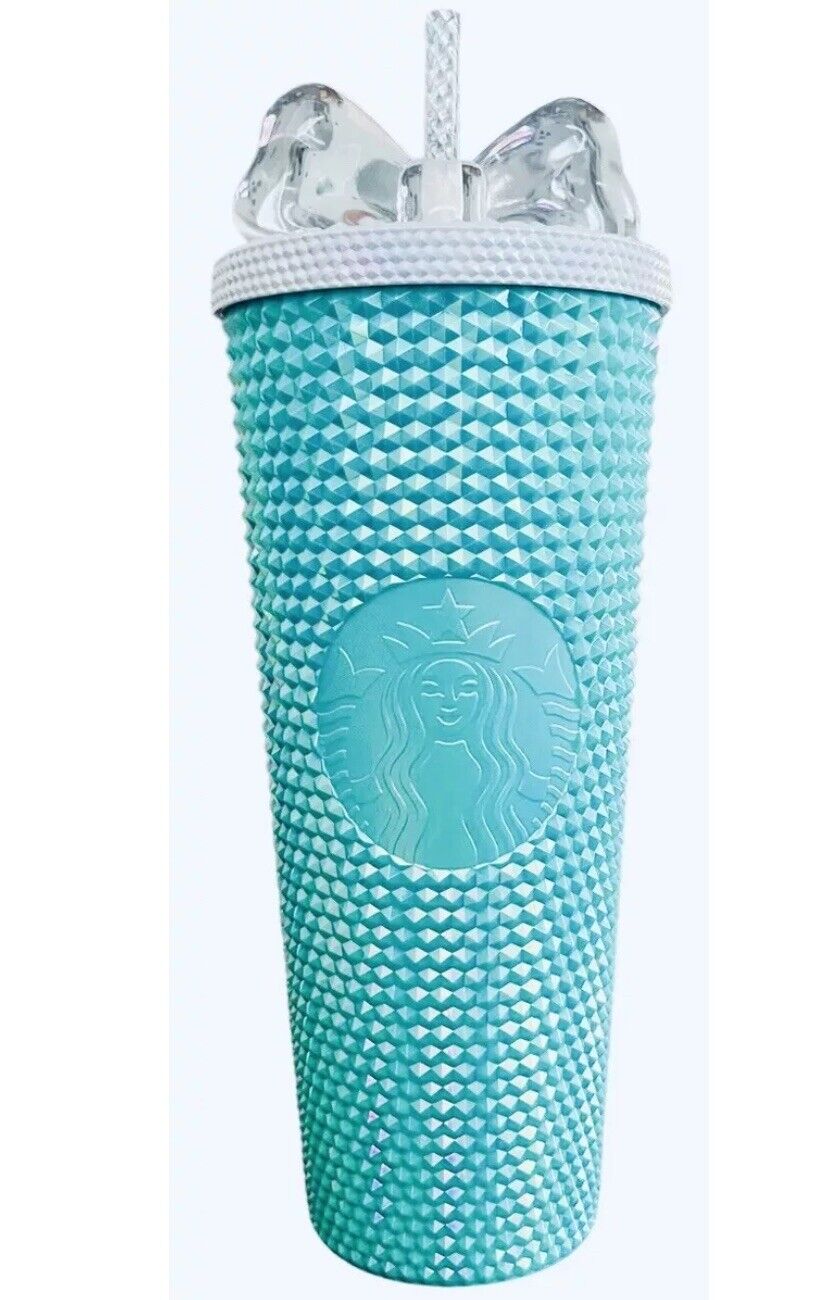 **LIMITED EDITION** 2023 Starbucks Tiffany Blue Studded Tumbler NWOT - Sold on eBay December 3rd, 2024 for $125.50 (25 bids) 