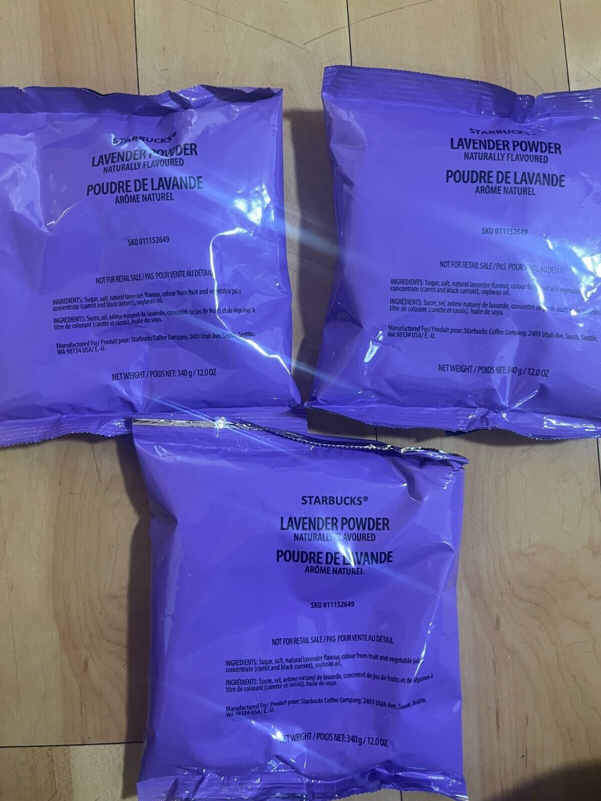 Starbucks (3 PACK) Lavender Powder 12oz bags EXP January 2026 - Sold on eBay March 20th, 2025 for $89.99