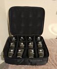 RARE 2004 COMPLETE SET COFFEE MASTER ESPRESSO SHOT GLASS Starbucks & padded case