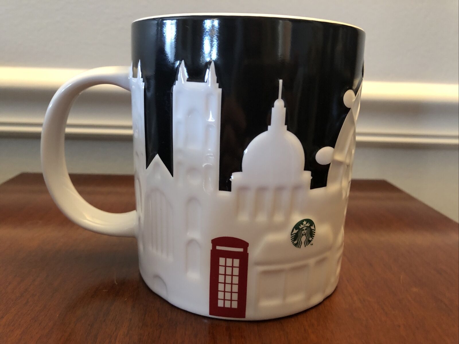 NEW Starbucks LONDON, England Black And White Relief 16oz Mug - From the UK ?? - Sold on eBay January 11th, 2025 for $69.99