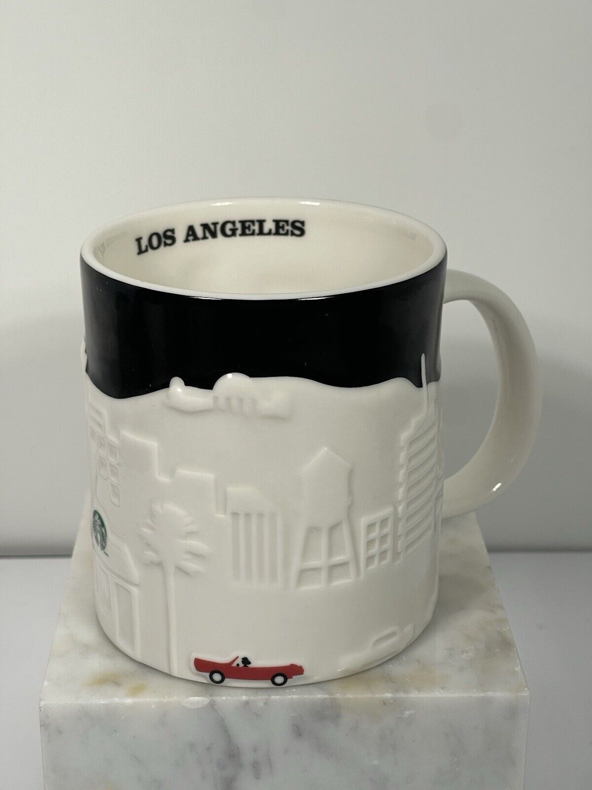 Starbucks Los Angeles 3D Black White Skyline Relief Coffee Tea Mug Cup 2012 - Sold on eBay January 18th, 2025 for $70.00