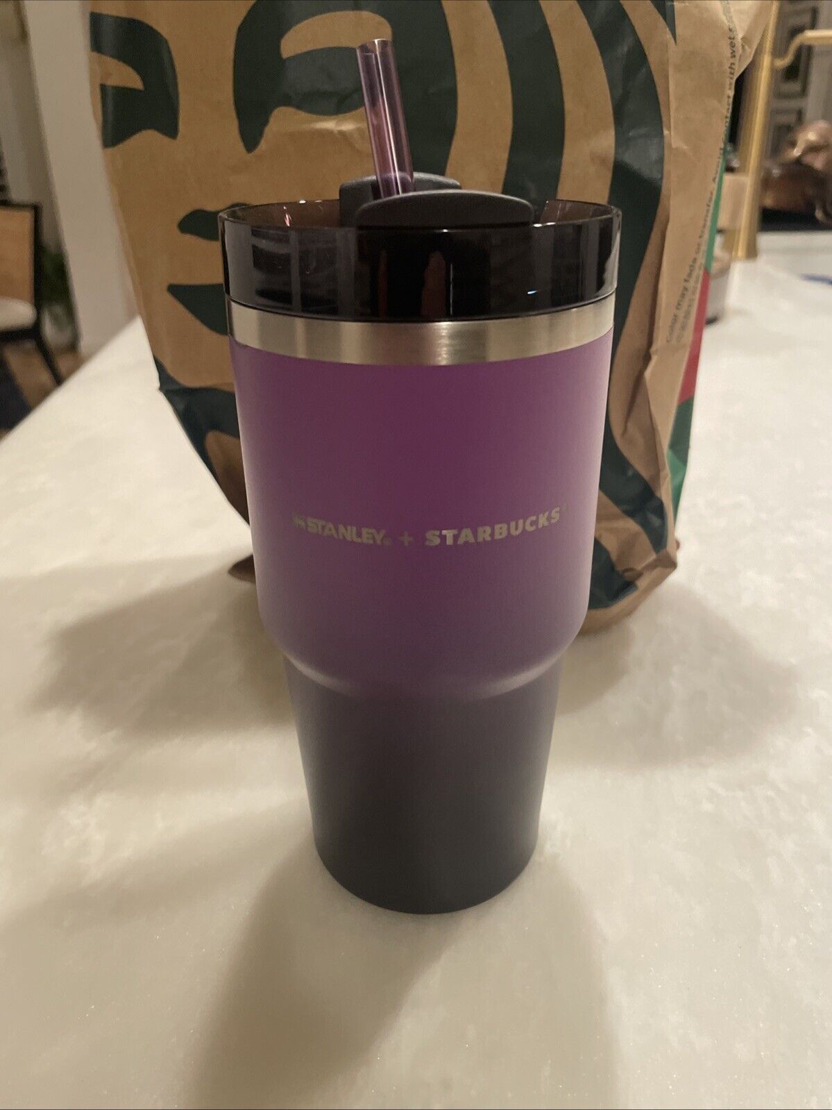 Starbucks Stanley Tumbler Halloween 2024 Stainless Cold Cup 20oz Purple Black - Sold on eBay January 9th, 2025 for $75.00