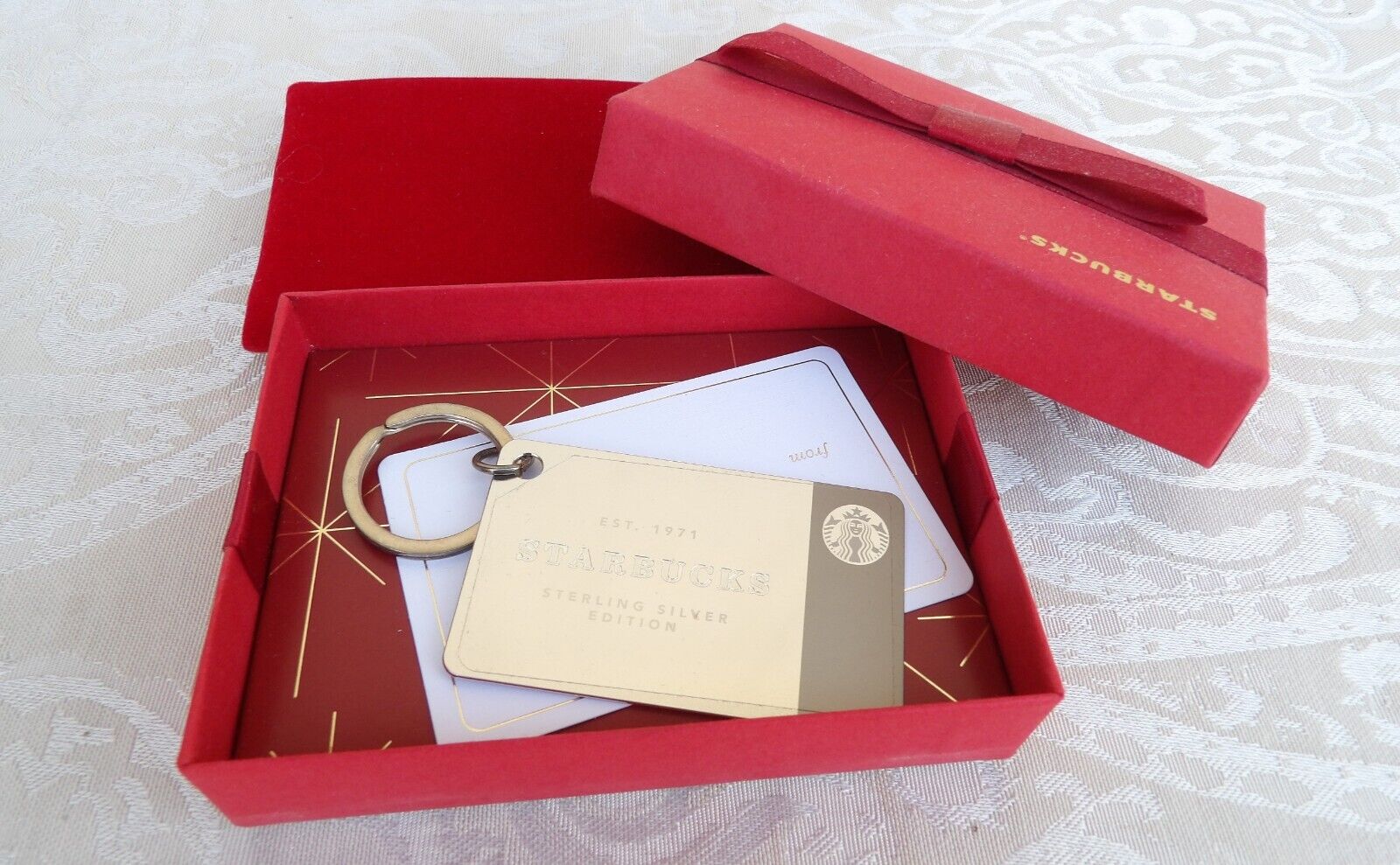 Starbucks 2014 Sterling Silver Key Chain Gift Card - Sold on eBay February 7th, 2025 for $110.00