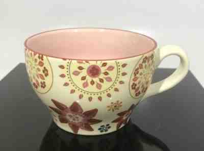 2007 Starbucks Strawberry, Leaf  & Flowers design Pink/ yellow Coffee Mug 10 OZ. - Sold on eBay Nov, 3rd 2018 for $13.95
