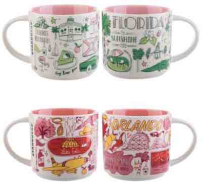 2 Mug Set: Orlando+ Florida Been There Series (BTS) 14 Ounce Starbucks Mugs - Sold on eBay Oct, 31st 2018 for $48.59