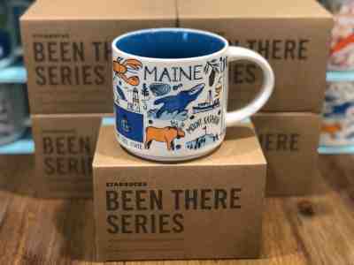 Starbucks BEEN THERE SERIES Collection BTS - MAINE Pine Tree State 14oz Mug NIB - Sold on eBay Oct, 29th 2018 for $49.95