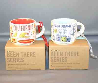 starbucks san francisco & california been there collectors 2 oz. mug ornament   - Sold on eBay Oct, 28th 2018 for $35.88