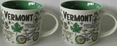 SET OF 2 Vermont Starbucks Mugs Coffee Cups Been There Series  New in Box 14 oz - Sold on eBay Oct, 19th 2018 for $84.95