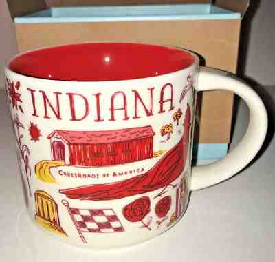 Starbucks Mug (NEW) "Been There Series" - INDIANA --14oz--w/ box - Sold on eBay Oct, 17th 2018 for $24.50