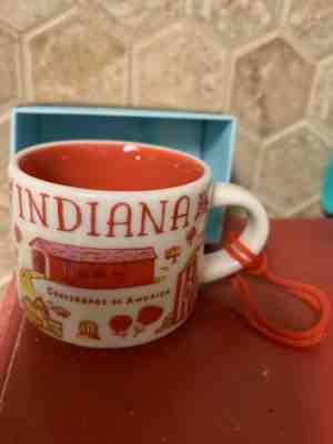 New 2018 STARBUCKS Been There INDIANA 2oz ORNAMENT Mug - Sold on eBay Oct, 12th 2018 for $11.50