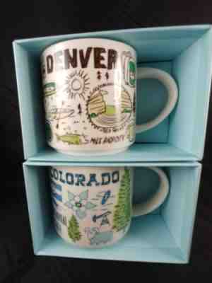 Starbucks Mugs Set of TWO Denver Colorado Been There Series 2018 Coffee Cups NEW - Sold on eBay Oct, 12th 2018 for $45.99