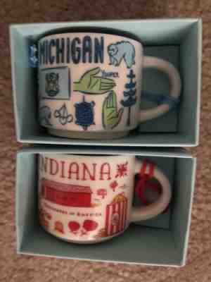 Starbucks Been There Ornament Michigan And Indiana - Sold on eBay Aug, 30th 2018 for $44.00