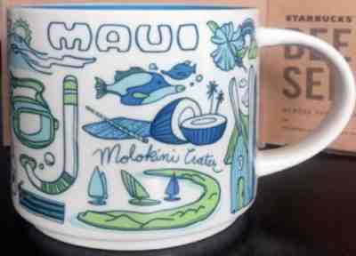 NEW In Box 2018 Starbucks MAUI Hawaii Been There Series 14 Oz Ceramic Cup Mug - Sold on eBay Aug, 27th 2018 for $25.00