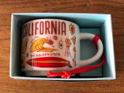 NEW STARBUCKS 2018 CALIFORNIA BEEN THERE SERIES ORNAMENT MUG ACROSS THE GLOBE  - Sold on eBay Aug, 26th 2018 for $19.99