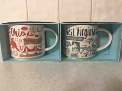 Starbucks "Been There Series" Coffee Cup Mug - West Virginia & Ohio - Sold on eBay Aug, 26th 2018 for $55.00