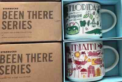 Starbucks 2018 Been There Series Florida & Miami Mugs mug Set New 14 oz NIB - Sold on eBay Aug, 16th 2018 for $58.88