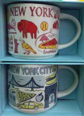 Starbucks New York & New York City Mugs Set Been There Series NEW in Box NIB  - Sold on eBay Aug, 14th 2018 for $35.00