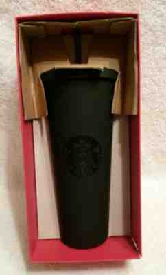 STARBUCKS MATTE BLACK 24OZ ACRYLIC COLD CUP  NWT IN RED BOX!!!  HTF   RARE!!!! - Sold on eBay Nov, 4th 2018 for $134.00