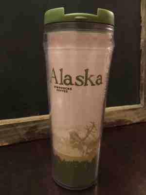 Alaska 2004 Starbucks Coffee Tumbler Elk Bear Coffee Traveler Mug HTF - Sold on eBay Nov, 1st 2018 for $25.00
