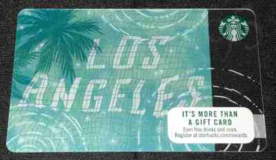 NEW Starbucks 2017 Los Angeles (LA) City Gift Card 'Reflections' Pool HTF - Sold on eBay Oct, 30th 2018 for $1.95