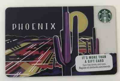 Starbucks Card PHOENIX CIty Series 2016 Purple Cactus HTF - Sold on eBay Oct, 28th 2018 for $2.00
