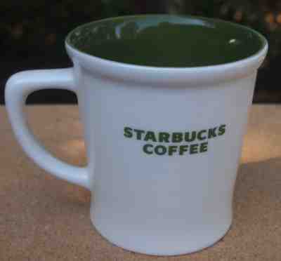 Starbucks Coffee  Mug Hard to find, 2008 green inside 14 oz pre-owned Excellent. - Sold on eBay Oct, 23rd 2018 for $14.49