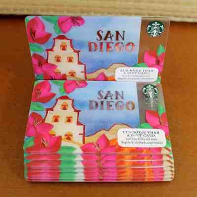 STARBUCKS SAN DIEGO CARD MISSION GOLD METALLIC LIMITED EDITION 20 CARDS LOT NEW - Sold on eBay Sep, 2nd 2018 for $14.99