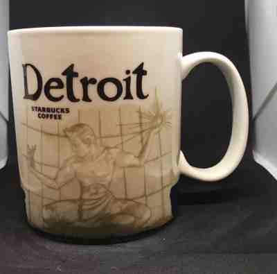 DETROIT Starbucks Coffee Cup Collectors Series City Icon Mug Rare 2011 16oz  - Sold on eBay Nov, 2nd 2018 for $29.99